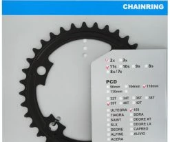 Shimano Plateau Pour FC-R7000 53/39 Dents -vélo de route 105 FC R7000 39 schwarz Verpackung