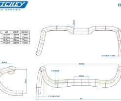 RITCHEY Guidon Comp ErgoMax -vélo de route 1528794543 ergomax spec diagram