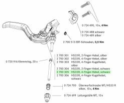 MAGURA HS33 R 4-Finger Brake Lever -vélo de route 2700305 1