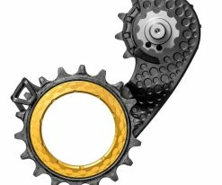 Chape De Dérailleur Arrière ABSOLUTE BLACK Hollowcage SHIMANO 9200 Carbone Or