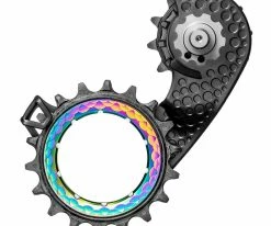 Chape De Dérailleur Arrière ABSOLUTE BLACK Hollowcage SHIMANO 9200 Carbone Arc En Ciel
