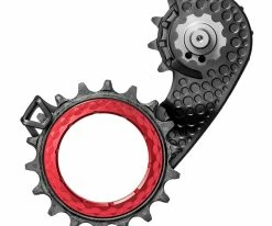 Chape De Dérailleur Arrière ABSOLUTE BLACK Hollowcage SHIMANO 9200 Carbone Rouge