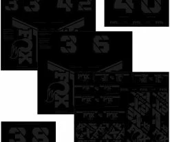 Fox Racing Kit D'autocollants Custom Fork Et Shox 2021 -vélo de route 803 01 732 FOX Decal 2021 AM Custom Fork and Shock Kit Stealth Black 2