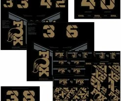 Fox Racing Kit D'autocollants Custom Fork Et Shox 2021 -vélo de route 803 01 733 FOX Decal 2021 AM Custom Fork and Shock Kit Kashima 2