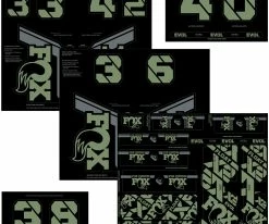 Fox Racing Kit D'autocollants Custom Fork Et Shox 2021 -vélo de route 803 01 734 FOX Decal 2021 AM Custom Fork and Shock Kit Pistachio 2