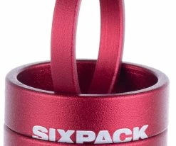 Sixpack Racing Menace Spacer Set 1 1/8" -vélo de route 992002 sixpack spacer menace red 03