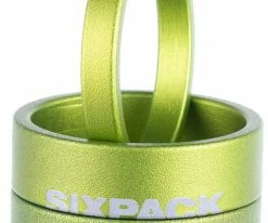 Sixpack Racing Menace Spacer Set 1 1/8" -vélo de route 992005 sixpack spacer menace electric green 03