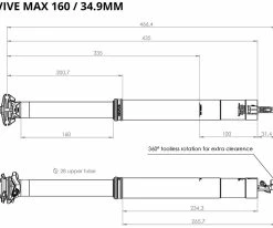 BikeYoke Tige De Selle Revive Max 34,9 Vario 13 BikeYoke Tige De Selle Revive Max 34,9 Vario -vélo de route BikeYoke Ma C3 9Fe Revive Max160