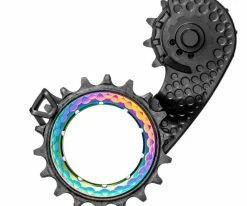 Chape De Dérailleur Arrière ABSOLUTE BLACK Hollowcage SRAM AXS Carbone Arc-en-Ciel