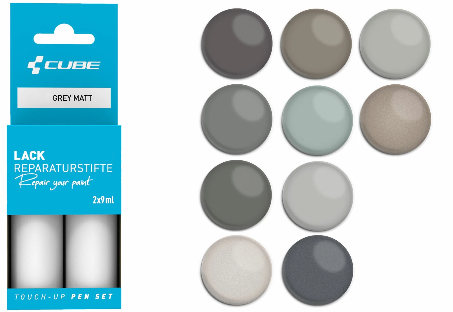 Cube Kit De Réparation De Peinture GREY Matt 3 Cube Kit De Réparation De Peinture GREY Matt