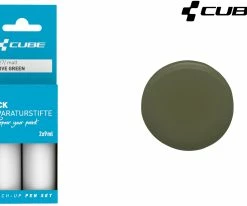 Cube Set De Stylos De Réparation De Peinture OLIVE GREEN -vélo de route Cube Lackreparaturstift Set OLIVE GREEN 2127