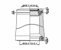 Deda IN-4 Jeu De Direction Intégré 1 1/8"- 1 1/4 -vélo de route DEDA Steuersatzintegriert HDIN84ASUJN 02