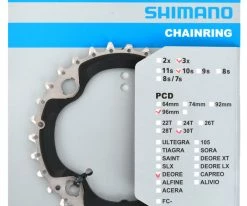 Shimano DEORE Plateau Pour FC-M6000-3 40/30/22 Dents -vélo de route DEORE FC M6000 3 30T