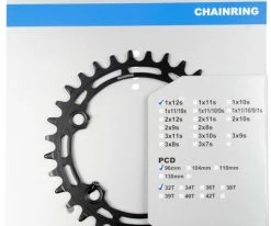 Shimano FC-MT510/511 Plateau 12 Vitesses 9 Shimano FC-MT510/511 Plateau 12 Vitesses -vélo de route FC MT510 Kettenblatt 32T Y0L332000