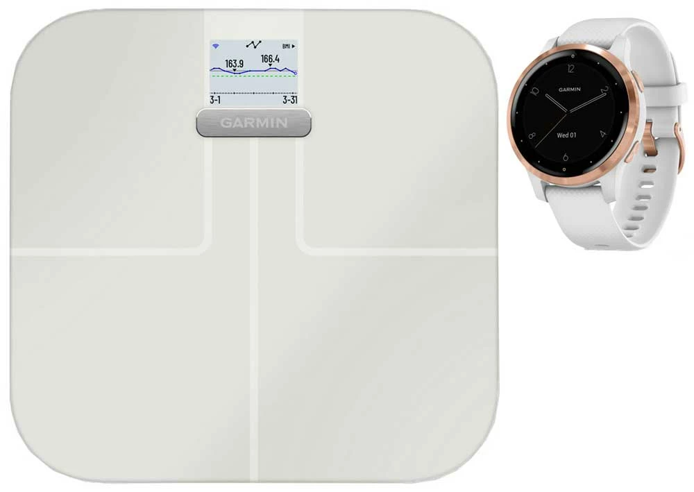 Garmin Index™-S2 Smart-Fat-Scale Bundle + Vivoactive 4S - GPS Fitness Smartwatch 3 Garmin Index™-S2 Smart-Fat-Scale Bundle + Vivoactive 4S - GPS Fitness Smartwatch