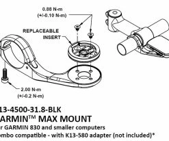 K-Edge Garmin MAX Mount K13-4500 Support De Guidon -vélo de route K Edge Garmin MAX Mount K13 4500 Lenkerhalterung K13 4500 31 d