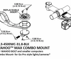 K-Edge Wahoo MAX Mount Combo K13-4500WC Support De Guidon 11 K-Edge Wahoo MAX Mount Combo K13-4500WC Support De Guidon -vélo de route K Edge Wahoo MAX Mount Combo K13 4500WC Lenkerhalterung K13 4500WC 31 8 BLK e