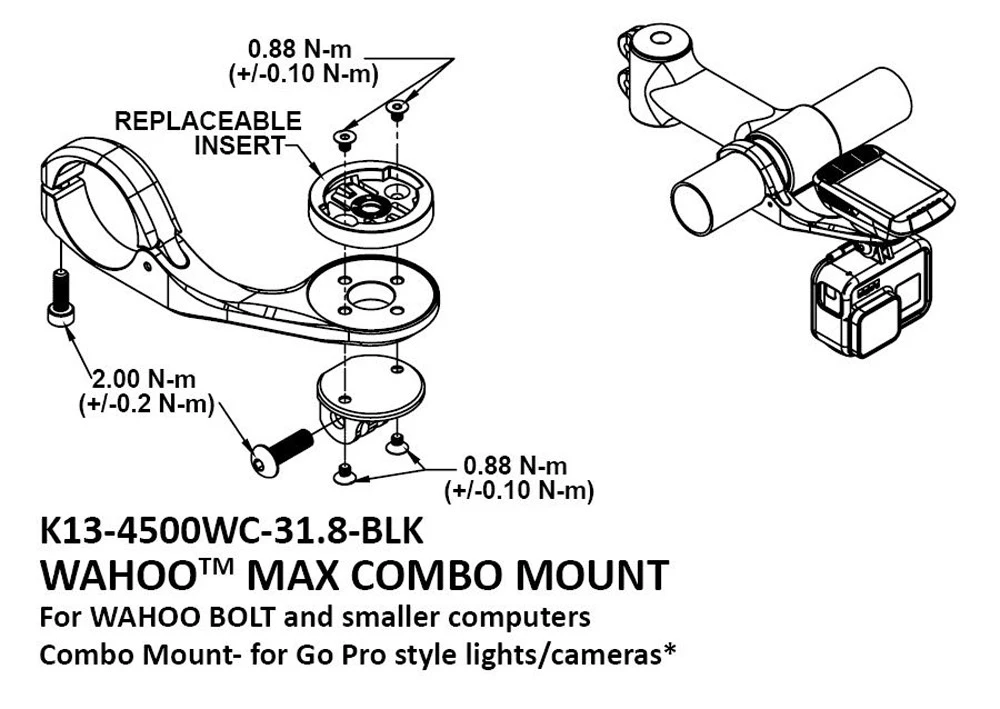 K-Edge Wahoo MAX Mount Combo K13-4500WC Support De Guidon 7 K-Edge Wahoo MAX Mount Combo K13-4500WC Support De Guidon – Image 5