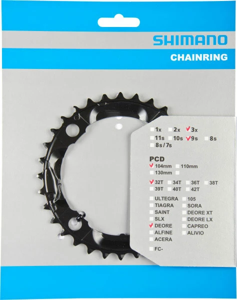 Shimano Plateau DEORE Pour FC-M590/591 32T 3 Shimano Plateau DEORE Pour FC-M590/591 32T
