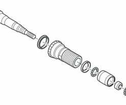 Shimano Axe De Pédale Complet Pour PD-R540/PD-RS500 -vélo de route Pedalachse komplett PD R540 c