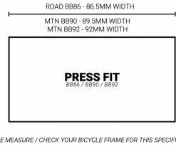 Praxis Works BB86/90/92 M30 THRU Boîte De Pédalier Road/MTB -vélo de route Praxis Works BB86 90 92 M30 THRU Road MTB Innenlager 86 4201W 2