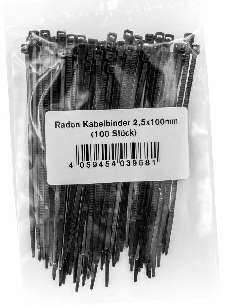 Radon Colliers De Serrage 100x2,5mm (100 Pièces) 4 Radon Colliers De Serrage 100x2,5mm (100 Pièces) – Image 2