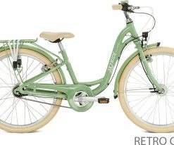 Puky Vélo Enfant Skyride 24-7 Classic -vélo de route Retro Green