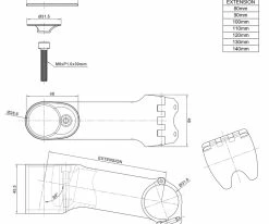 RITCHEY Potence WCS Chicane 31,8mm 13 RITCHEY Potence WCS Chicane 31,8mm -vélo de route Ritchey WCS Chicane Vorbau 31 8mm 31355427023 6