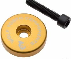 Wolf Tooth Components Capuchon Ahead Ultraléger Spacer Intégré De 5 Mm -vélo de route STEMCAP5MMGLD