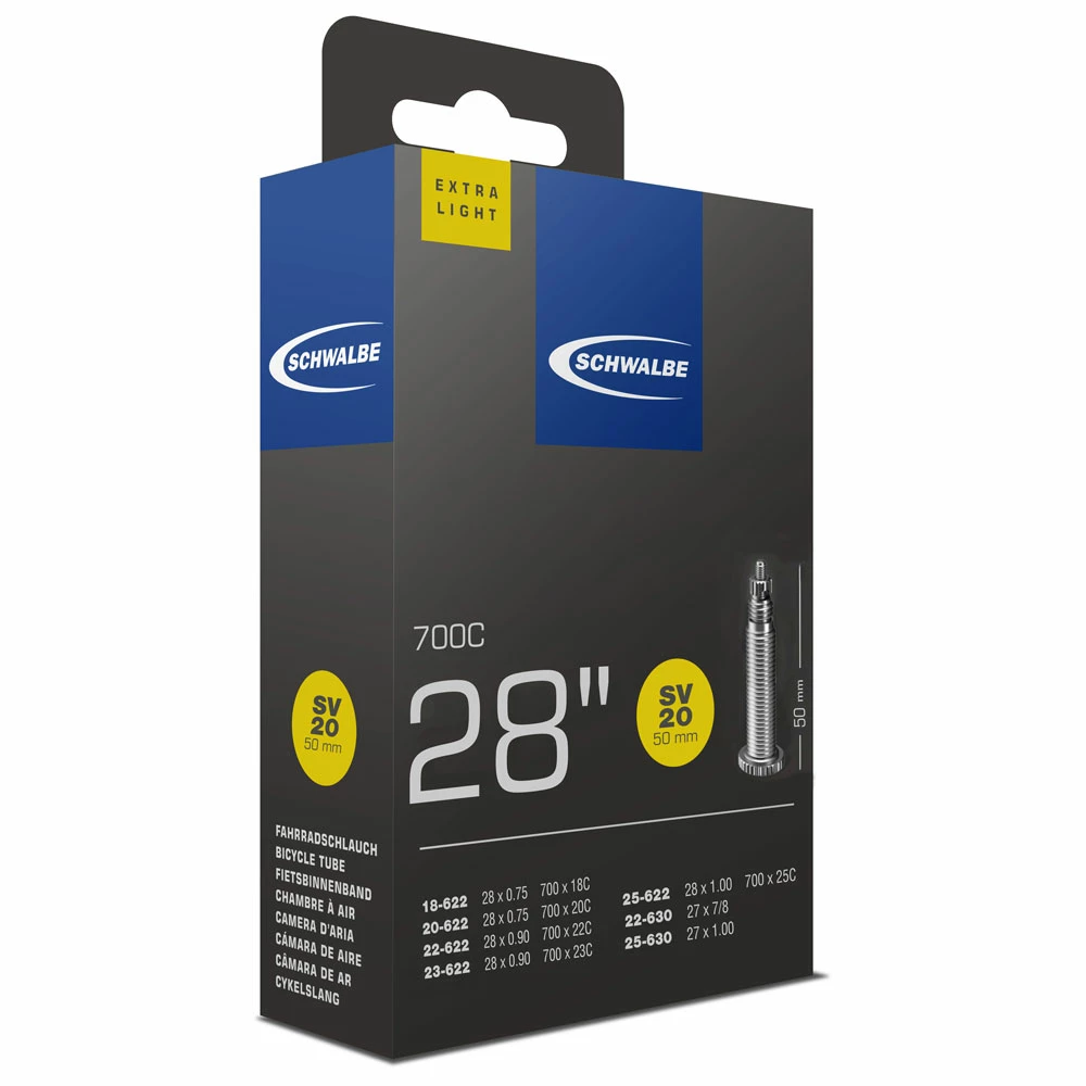 Schwalbe Chambre à Air SV 20 ExtraLight Pour 28 3 Schwalbe Chambre à Air SV 20 ExtraLight Pour 28