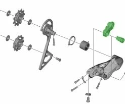 Shimano Unité D'axe Pour Support De Dérailleur RD-R8000 -vélo de route Shimano Achseinheit f r RD R8000 Schaltwerk Halter Y3E998020 a