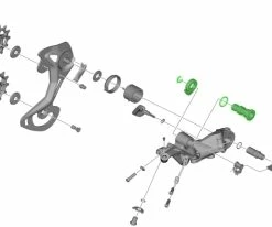 Shimano Unité D'axe Pour Support De Dérailleur RD-M9100 7 Shimano Unité D'axe Pour Support De Dérailleur RD-M9100 -vélo de route Shimano Achseinheit fur RD M9100 Schaltwerk Halter Y3FA98010 c