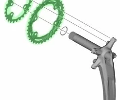 Shimano DEORE FC-M5100-2/M5100-B2 2x11 Vitesses Plateau 13 Shimano DEORE FC-M5100-2/M5100-B2 2x11 Vitesses Plateau -vélo de route Shimano DEORE FC M5100 2 M5100 B2 26T Kettenblatt