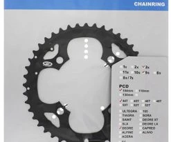 Shimano Plateau DEORE Pour FC-M530/531/532/533/590/591 7 Shimano Plateau DEORE Pour FC-M530/531/532/533/590/591 -vélo de route Shimano DEORE Kettenblatt fur FC M530 44T Y1GX98050