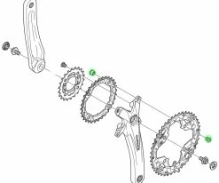 Shimano Boulons De Plateau Pour FC-M391/MT300 (4 Pièces) 5 Shimano Boulons De Plateau Pour FC-M391/MT300 (4 Pièces) -vélo de route Shimano Kettenblattschrauben fur FC M391 MT300 T521 4 Stuck Y1ME98010 a