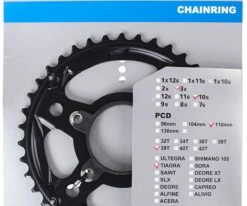Shimano Plateau De Pédalier TIAGRA FC-4703 9 Shimano Plateau De Pédalier TIAGRA FC-4703 -vélo de route Shimano TIAGRA FC 4703 Kettenblatt 39T Y1RD98050