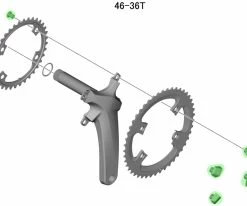 Shimano Vis De Plateau ULTEGRA Pour FC-6800 (4 Pièces) -vélo de route Shimano ULTEGRA Kettenblattschrauben fur FC 6800 Y1P498090 b