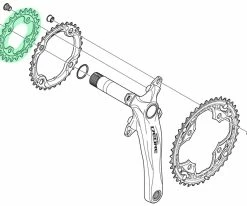 Shimano DEORE Plateau 10 Vitesses Pour FC-M590 24 Dents (AE) -vélo de route Shimano Deore Kettenblatt FC M590 10 24 Zahne AE Y1LV24000