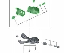 Shimano Couverture De Boîtier Pour SL-M8000 I-Spec II Gauche 5 Shimano Couverture De Boîtier Pour SL-M8000 I-Spec II Gauche -vélo de route Shimano Gehause Abdeckung Komplett fur SL M8000 I I Spec II links Y03L98110