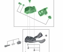 Shimano Couverture De Boîtier Pour SL-M8000 I-Spec II Droite -vélo de route Shimano Gehause Abdeckung Komplett fur SL M8000 I I Spec II rechts Y03K98110