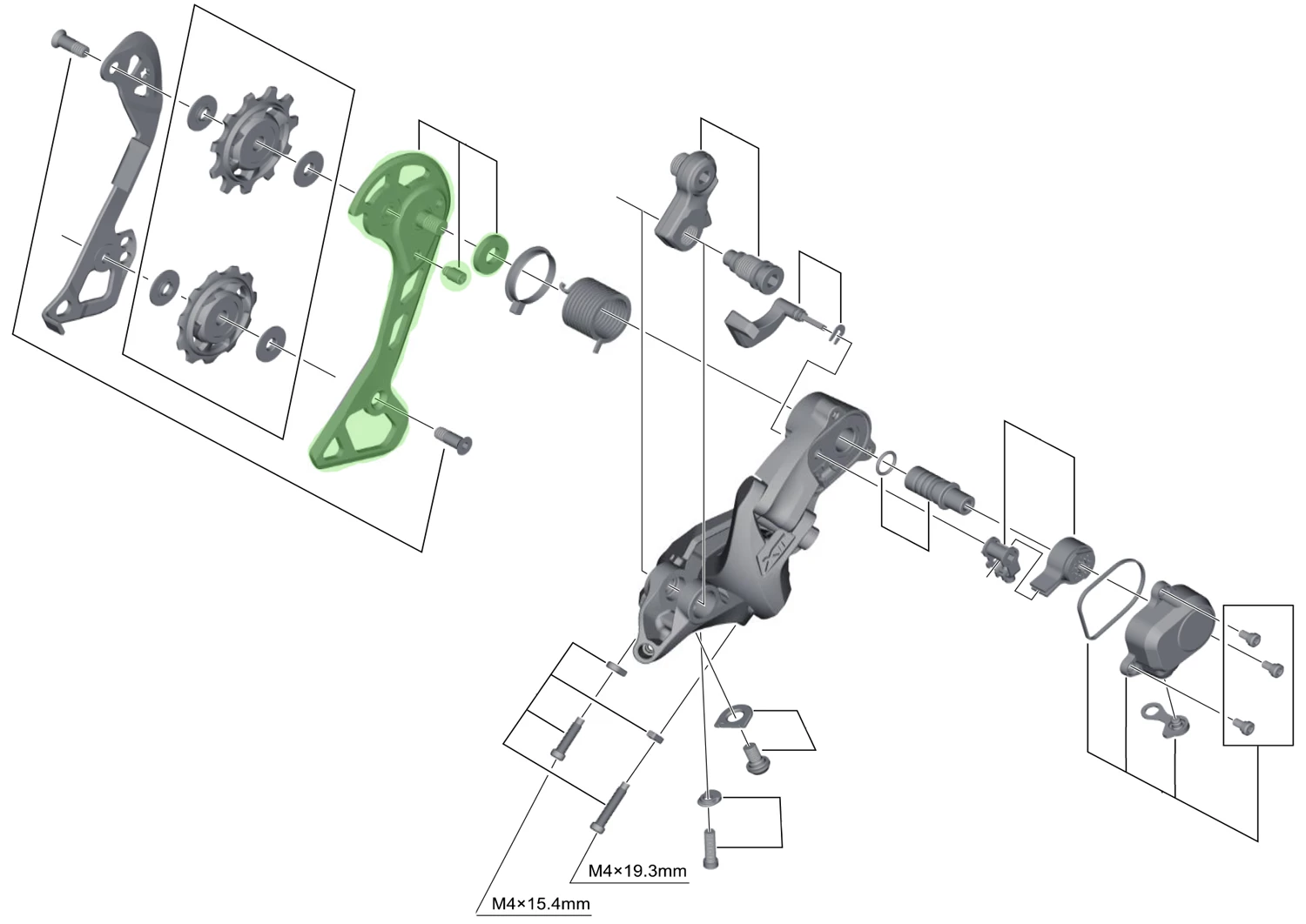 Shimano Plaque Extérieure Pour RD-M8000 5 Shimano Plaque Extérieure Pour RD-M8000 – Image 3