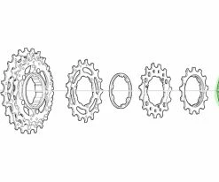 Shimano Pignon 11 Dents Avec Bague D'espacement Pour CS-M771-10 BL -vélo de route Shimano Ritzel 11 Zahne CS M771 10