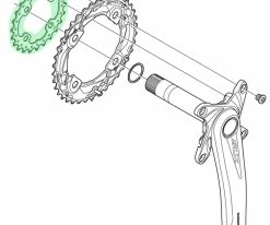 Shimano SLX Plateau De Pédalier Pour FC-M675 24 Dents (AM) 5 Shimano SLX Plateau De Pédalier Pour FC-M675 24 Dents (AM) -vélo de route Shimano SLX Kettenblatt FC M675 innen