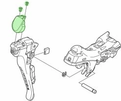 Shimano ULTEGRA ST-6800 Porte-nom Droit -vélo de route Shimano Ultegra ST 6800 Namensschild mit Schrauben rechts Y00E98020 a