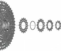 Shimano Bague De Fermeture Avec Bague D'espacement Pour CS-M9100 -vélo de route Shimano Verschlussring mit Distanzring fuer CS M9100 Y1X498010 c