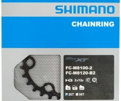 Shimano XT/SLX FC-M8100/M7100 Plateau 2x12 Vitesses 10 Shimano XT/SLX FC-M8100/M7100 Plateau 2x12 Vitesses -vélo de route Shimano XT SLX FC M8100 M7100 2x12 fach Kettenblatt 26T Y0J826000 b