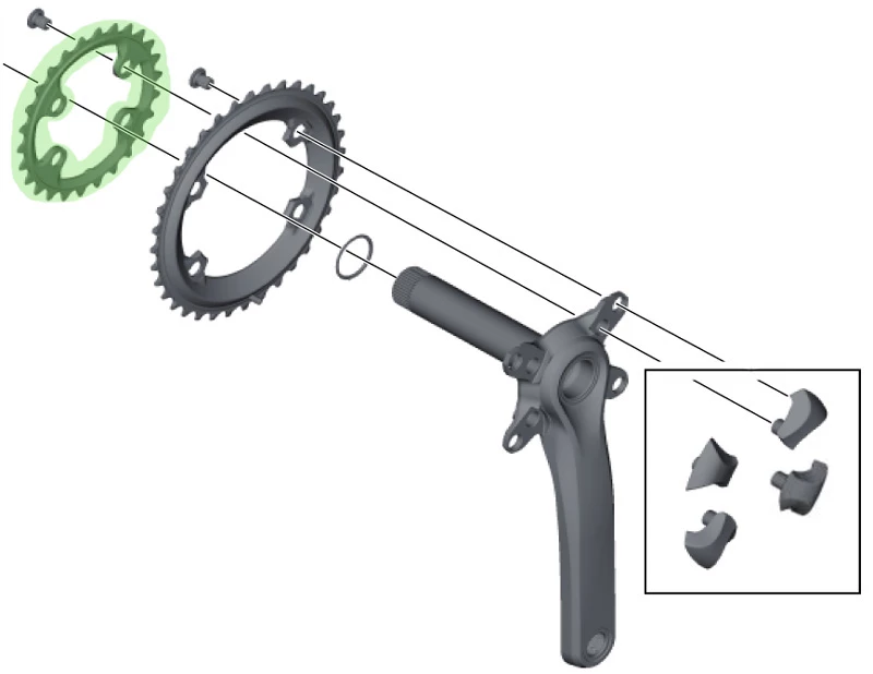 Shimano XTR Plateau 2 Vitesses Pour FC-M9000/9020 26 Dents (AT) 4 Shimano XTR Plateau 2 Vitesses Pour FC-M9000/9020 26 Dents (AT) – Image 2