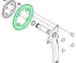 Shimano XTR Plateau 2x10 Vitesses Pour FC-M980 38 Dents (AH) 6 Shimano XTR Plateau 2x10 Vitesses Pour FC-M980 38 Dents (AH) -vélo de route Shimano XTR 2x10 fach Kettenblatt FC M980 38 Zahne AH