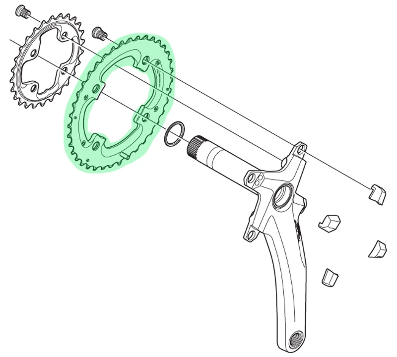 Shimano XTR Plateau 2x10 Vitesses Pour FC-M980 38 Dents (AH) 4 Shimano XTR Plateau 2x10 Vitesses Pour FC-M980 38 Dents (AH) – Image 2