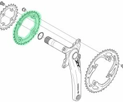 Shimano Plateau XT Pour FC-M770-10/M780 32T (AE) 5 Shimano Plateau XT Pour FC-M770-10/M780 32T (AE) -vélo de route Shimano Y1MM98130